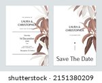 foliage wedding invitation card ... | Shutterstock .eps vector #2151380209