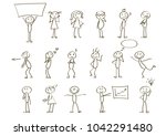 Set Of Stick Figures In...