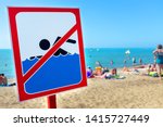 A Sign On The Beach Is Not...