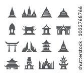 Asia Temple Icon Set