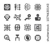 artificial intelligence ai icon ... | Shutterstock .eps vector #1074630143