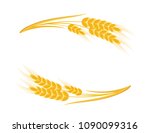 wheat ears frame  isolated on... | Shutterstock .eps vector #1090099316