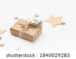 christmas gift box decorated... | Shutterstock . vector #1840029283