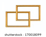 the antique gold frame on the... | Shutterstock . vector #170018099