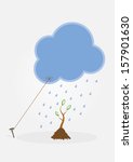cloud and plant | Shutterstock .eps vector #157901630