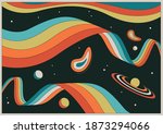 psychedelic space illustration  ... | Shutterstock .eps vector #1873294066