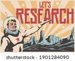 let's research  retro space... | Shutterstock .eps vector #1901284090