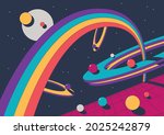 1980s style abstract... | Shutterstock .eps vector #2025242879