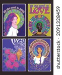 1960s psychedelic posters style ... | Shutterstock .eps vector #2091328459
