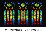 Vector Gothic Stained Glass...