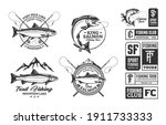 vector fishing logo and... | Shutterstock .eps vector #1911733333