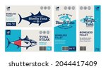 vector tuna labels and... | Shutterstock .eps vector #2044417409