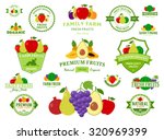 set of fruit logo for groceries ... | Shutterstock .eps vector #320969399