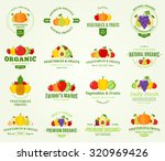 set of fruit and vegetables... | Shutterstock .eps vector #320969426