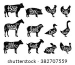 Set Of Butchery Logos. Retro...