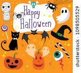 happy halloween collection | Shutterstock .eps vector #1098505529