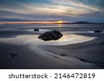 Sunset And Rock Pools At...