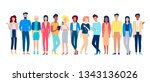 group of young people vector... | Shutterstock .eps vector #1343136026