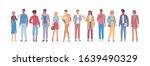 different young people... | Shutterstock .eps vector #1639490329