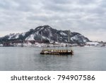 jangja island bridge coastal view. Jangja island is part of seonyudo islands in gunsan, south korea. Taken during winter time.