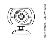  hand drawn vector web cam in...