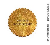 golden vector stamp isolared on ... | Shutterstock .eps vector #1040342386