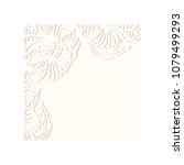 floral paper frame on white... | Shutterstock .eps vector #1079499293