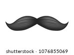 black moustaches vector... | Shutterstock .eps vector #1076855069