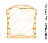 open sandwich with white spread ... | Shutterstock .eps vector #1673955253