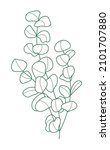 eucalyptus branch vector in... | Shutterstock .eps vector #2101707880