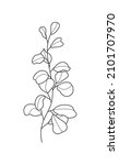 eucalyptus branch vector in... | Shutterstock .eps vector #2101707970