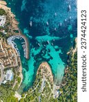 Small photo of Aerial view of Playa del mago and Platja del Rei, Mallorca, Balearic Islands, Spain