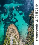 Small photo of Aerial view of Playa del mago and Platja del Rei, Mallorca, Balearic Islands, Spain