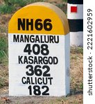 Small photo of Milestone signage for National Highway 66 in India