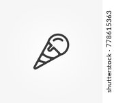Ice Cream Cone Vector Icon...