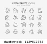 thin line icons set of ecology  ... | Shutterstock .eps vector #1139511953