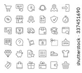 shopping icons set  thin line ... | Shutterstock .eps vector #337451690