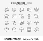 thin line icons set of... | Shutterstock .eps vector #639679756