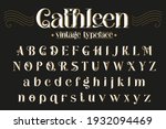 vintage decorative font  ... | Shutterstock .eps vector #1932094469
