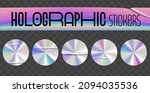 holographic stickers with... | Shutterstock .eps vector #2094035536