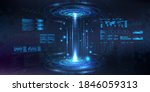 futuristic circle 3d lab  ... | Shutterstock .eps vector #1846059313