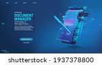document manager   mobile phone ... | Shutterstock .eps vector #1937378800