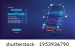 app for trading cryptocurrency... | Shutterstock .eps vector #1953936790