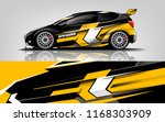 car decal wrap design vector.... | Shutterstock .eps vector #1168303909