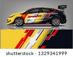 sport car racing wrap design.... | Shutterstock .eps vector #1329341999
