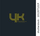letters y k  y   k joint logo... | Shutterstock .eps vector #1012071319