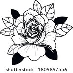 rose design object vector... | Shutterstock .eps vector #1809897556