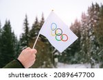 The Olympic Flag  Small In Hand ...