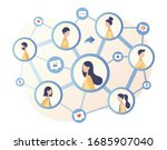 social networking. social media.... | Shutterstock .eps vector #1685907040