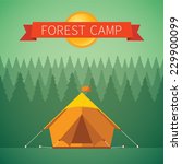 Forest Camping Vector Concept...